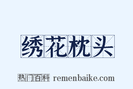 绣花枕头是什么意思的图片
